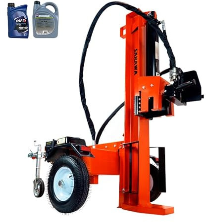 SAKAWA Holzspalter AS25TG + Hydrauliköl 20L + 4-Takt-Öl 1 L