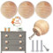 EureKaEr 12 Stück Möbelknöpfe Holz, Holz Schubladengriff, 40 x 30 mm Runde Holzknöpfe, Schrankknöpfe für kommode, Holz Möbelgriffe, Küche Schranktüren Griffe Holz Knöpfe