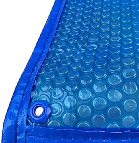 YEHOZZ Ectangular Pool Heaters,400um Thick Swimming Pool Protector Cover Dustproof, Lightweight Blue Bubble Pool Solar Cover for Warm Up The Water,3.7x7.3m/12x24ft