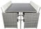 VCM 7-TLG Gartenmöbel Set | Sitzgruppe Essgruppe | 1xTisch, 6X Stühle | Tisch Maße ca. H. 72 x B. 170 x T. 110 cm | Rattan | Garten Set - Raloso Grau
