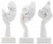 Irayin Skulptur Deko Weiß, 3 Stück Skulpturen Deko Moderne, Abstrakte Weiß Figuren Deko, Skulptur Deko Wohnzimmer, Deko für Wohnzimmer, Büro, Bücherregal, Schlafzimmer