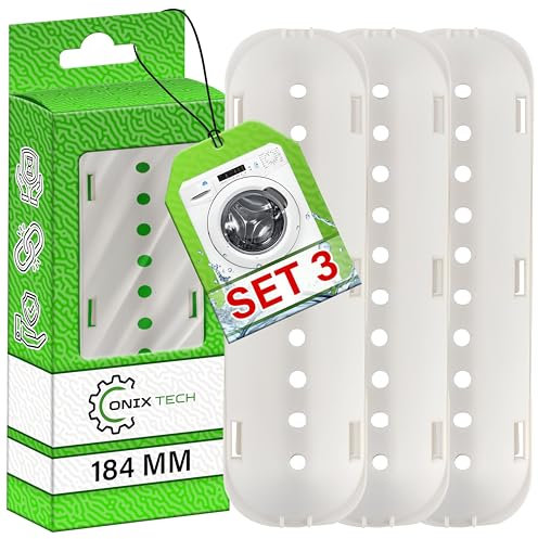 3 Pezzi Trascinatore per Tamburo Lavatrice 184x43x40 mm con Сodice Originale C00065463 482000022670 per Ariston per Indesit per Whirlpool - Garanzia di 5 Anni - ONIX TECH