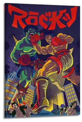 YCGYMX Sport-Poster, Comic-Stil, riesiges Box-Poster, dekoratives Gemälde, Leinwand, Wandposter und Kunstdruck, moderne Familienschlafzimmer-Dekoration, Poster, 20 x 30 cm