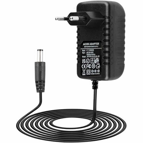 TECHZOCO Alimentador 5V 1A, Adaptador de Corriente, Fuente de alimentación 5v 1A, Alimentador de Pared 5V, Cargador 1a, Adaptador Alimentación, Conector DC 5.5 x 2.1 mm, Negro