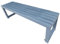 JCSRYD Gartenbank Ohne Lehne Metall, Parkbank Aus Gusseisen Wetterfest, Hohe Tragfähigkeit, Parkbank, Gartenmöbel für Veranda, Terrasse, Park, Hof, Eingang, Weg(Grau,80cm/31in)