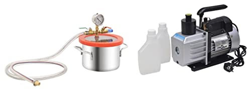 Home Garden,Vacuum Chamber with 2-Stage Pump 3.7 L