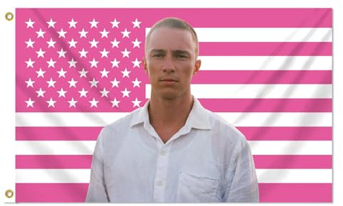 BOYSSPAA USA Flag Tapestry - Pink American Flag with Drew & Starkey Design 3x5 Ft Flag for Indoor & Outdoor Use Funny Celebrity Background for Dorms & Parties