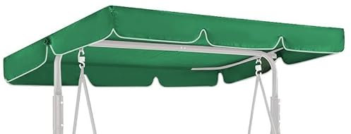 GREMEX Hollywoodschaukel Dachbezug 200 x 120 - Strapazierfähig Dach für Hollywoodschaukel - Wetterbeständig Sonnendach für Gartenschaukel - Grünes Dach für Hängebank Schaukel