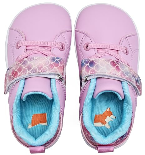 IceUnicorn Kids Barefoot Shoes Wide Boys Girls Trainers Minimalist Trail Running School Sneaker(Purple Pink, 5 UK Child Wide)