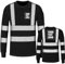 AYKRM 3XL 4XL Black Personalised High Vis Long Sleeve Shirt for Men Women