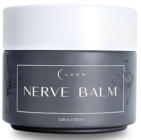 Lune Nerve Balm - Nerve Relief Cream for Aching, Burning, Tingling & Numbness in Feet, Legs & Hands | Neuropathy Cream with Arnica, Hemp, MSM, Menthol & Magnesium | 3.4 oz