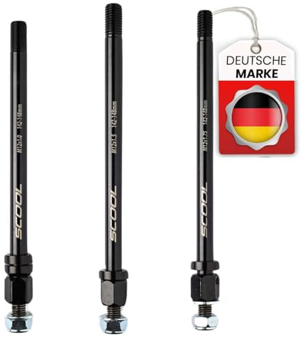 Liebdorf® Steckachse für Fahrradanhänger - M12 Adapter für alle Längen - Fahrradanhänger Kupplung - Fahrradanhänger Steckachse mit Adapter (M12 x 1.0) (M12 x 1.75)