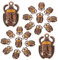 PRETYZOOM 30 Stück Skarabäus-anhänger Ägypten-anhänger-schmuck Charms Für Die Herstellung Von Armbändern Anhänger Für Die Schmuckherstellung Schlüsselanhänger -anhänger Orange Legierung