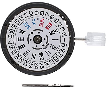 Wadakada NH36/NH36A Automatisches Mechanisches Uhrwerk 24 Juwelen WeißEs Datumsrad Krone bei 3.0 des Uhrwerks
