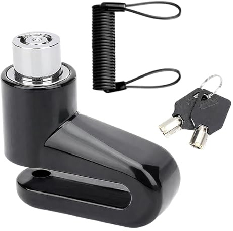 EIHI Bloccadisco Moto Lucchetto Antifurto Moto Impermeabile per Moto, Bici, Motocross, blocca disco per moto, antifurto moto, blocca disco scooter, Nero