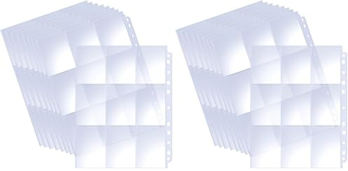 Oderra 648 Sammelkarten Hüllen, 36 Seiten Pockets Sammelkarten, Taschen auf beiden Seiten, Pokemon hüllen für Sammelkartenspiele, Transparent Leere Sammelalbum (Packung mit 2)