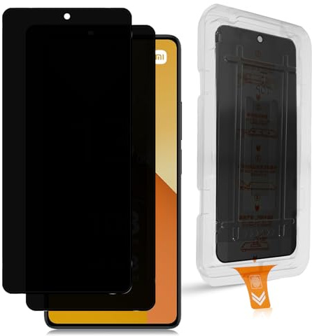 Datree Protector Pantalla de Privacidad para Xiaomi Redmi Note 13 4G / 5G, 2 Piezas Antiespia Cristal Templado, Antiespía y Antiarañazos Dureza 9H, Instalación Automática, Sin Burbujas
