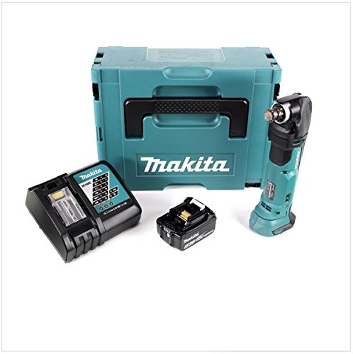 Makita DTM 51 RF1J 18V Li-Ion Akku Multifunktionswerkzeug im Makpac + 1x 3,0 Ah Li-Ion Akku + Akku Schnellladegerät