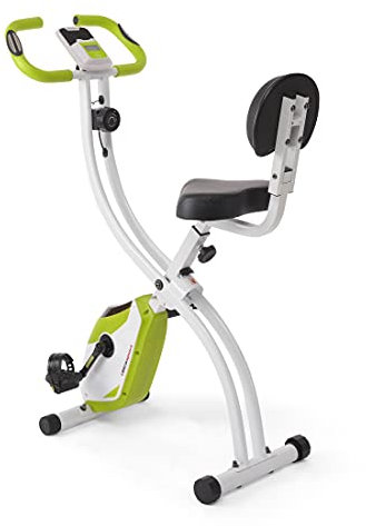 Ultrasport F-Bike Curved Heimtrainer Fahrrad Klappbar I Hometrainer Fahrrad Klappbar mit Komfort-Sattel I Ergometer Heimtrainer, Fitnessbikes, Trimmrad Heimtrainer Klappbar, Grün