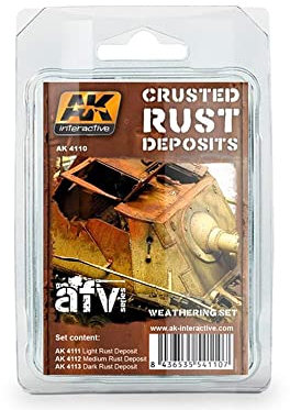 AFV Serie: crusted Rost Ablagerungen Verwitterung Emaille Paint Set (3 Farben) 35 ml Flaschen