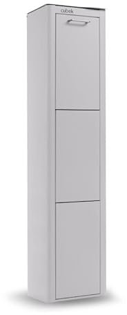 DON HIERRO - Poubelle cuisine de tri sélectif CUBEK, 3 compartiments de 20 litres.-Gris