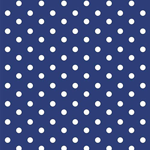 babrause® Baumwollstoff Punkte Royal Blau Webware Meterware Popeline OEKOTEX 150cm breit - Ab 0,5 Meter