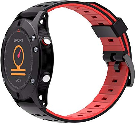 f5 Reloj inteligente GPS impermeable para Android e iOS, reloj inteligente de frecuencia cardíaca, altímetro, termómetro verde, reloj deportivo para hombre y mujer (verde/con caja al por menor)