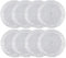 COTTON CRAFT Glitz Untersetzer mit Perlen, handgefertigt, rund, 10,2 cm, silberfarben, 8 Stück