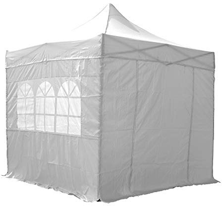 Airwave Essential Pop-Up-Pavillon, mit Seitenwänden, 3 x 3 m, Weiß