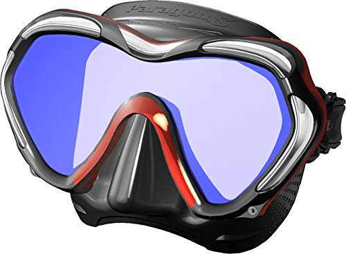 TUSA Paragon S Tauch-Maske Einglas UV Filter Profi (M1007S) (Metallic Dark Red)