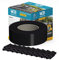 WDB Basic Line - Bandes Brise-Vue en PVC pour Panneaux Double Fil - Brise-Vue pour clôture de Jardin - Clôture à Double Fil - 47,5 mm × 35 m + 20 Clips de Fixation - Rails de Serrage Noir