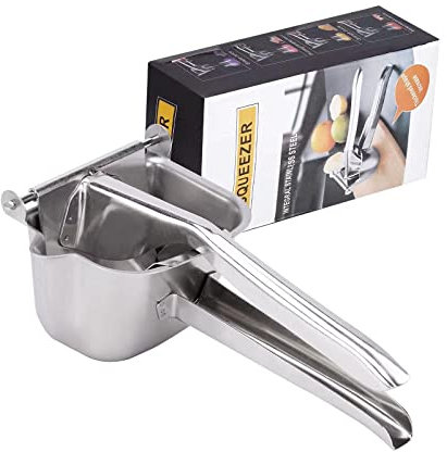 Tumez, Exprimidor manual pesado, exprimidor de limones de acero inoxidable, exprimidor de mano grande para cítricos con filtro de semillas