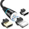 Cavo USB C Magnetico 2 Metri Ricarica Rapida 3A 360 USB C in Nylon e Lega di Alluminio Calamite Potenti Universale