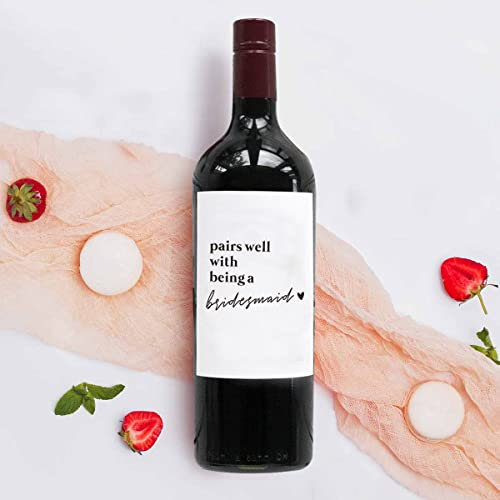 Will You Be My Bridesmaid? - Maid of Honor Proposal Wine & Champagne Labels