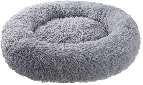 PETSTUFF Hundebett Rund rutschfest waschbar Farb- und Größenwahl, hellgrau, Ø 60 cm