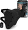 SNUGL Almohada Reposacabezas para Coche Almohada Cervical de Espuma Viscoelástica - Soporte para Cabeza en Asiento de Coche con Dos Correas Ajustables y Funda Extraíble (Negro)