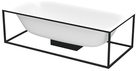 BetteLux Shape Rechteck-Badewanne freistehend 190x90x45cm, 2 Rückenschrägen, 3453-000Plus, Farbe: Weiß glänzend