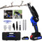 Mini Chainsaw Cordless Chainsaw Electric Garden Saw 6 Inch Handheld Small Chain Saws for Cutting Wood, Pruning Shears with 21V Lithium Battery 2 Chains, Portable Tree Saw for Cutting Gardening Pruning