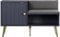 HOMCOM Shoe Bench with Storage, Shoe Cabinet with Seating Cushion, Open Compartment and Table Top for Entryway, Hallway, Grey
