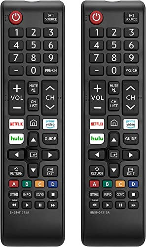 Generic Telecomando TV Samsung, universale, compatibile con tutte le Smart TV Samsung, LED, LCD, HDTV, 3D, serie TV, 23 pulsanti, 2 batterie AAA, portata 10 m, Netflix, Prime Video, Hulu tasti di