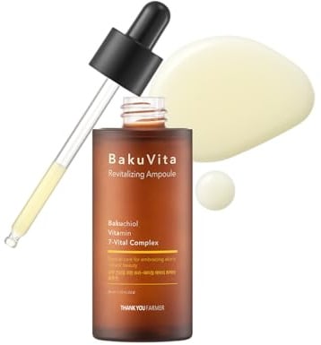 THANKYOU FARMER BakuVita Revitalizing Ampoule 50ml - Bakuchiol Vegan Serum korean, K Beauty, Vitamin C, Retinol Alternative, Vegan, Dermatologist Tested