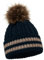 ELIMELI Damen Winter Mütze warme Strickmütze Wintermütze mit Bommel Strick Slouch Beanie Damen für Winter Bommelmütze Hergestellt in EU Farbenauswahl 19004 (Marineblau)