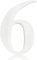 Bwintech 1 Pcs 75mm Height (3 Inch) Chrome Self Adhesive Tape Door Number 6 Stainless Steel 304 House Number, Suitable For Front,Wooden, Composite,UPVC Door