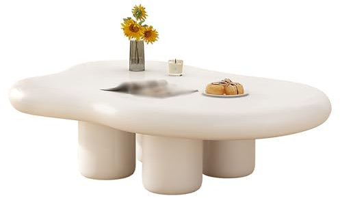 Moderner Wolken-Couchtisch,Unregelmäßige Massivholz Wolke Form Couchtisch Dekor,Wolkenförmiger Beistelltisch Niedlicher Teetisch,Runde Verdicken End Tabelle,Für Wohnzimmer Schlafzimmer Möbel ( Color :