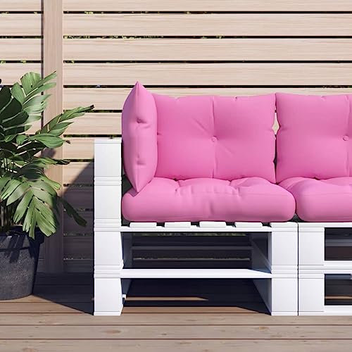 MNISDFL Sitzkissen für den Außenbereich, rutschfestes, verdicktes Sitzkissen Palettenkissen 3 STK. Rosa Oxford-Stoff