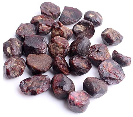 50g/100g natürlicher Kristall weinroter Granat Rohstein Fels Kies Probe Dekor Kristall (Color : Garnet 50g)