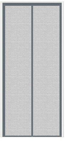 Rideau de Porte Isolant Thermique 130x250cm, Anti Chaleur/Froid Rideaux Occultant de Fenêtre sans Percer, Fermeture AimantéE, pour Chambre Maison Salon.- Gris Clair