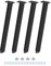 QWORK® 4X Robuste Metall Tischbeine 71 cm in Schwarz, Schräge Dreieckige Metallbeine mit Schützenden Gummifüßen für Schreibtisch/Esstisch/Couchtisch/Bank