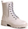 topschuhe24 2959 Damen Plateau Stiefeletten Glitzer Boots, Farbe:Beige Lack, Größe:39 EU