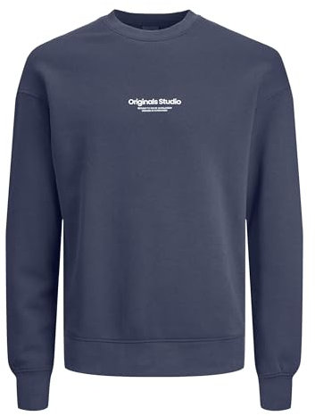 JACK & JONES Herren Jorvesterbro Sweat Crew Neck Noos 12241694 ,Nightshadow Blue ,S